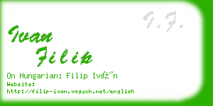 ivan filip business card